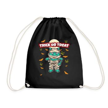 Trick Or Treat Scary Creepy Halloween Monster - Drawstring Bag - black - Front