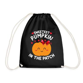 Halloween Sweet Pumpkin I Sweetest Pumpkin of the Family - Drawstring Bag - black - Front