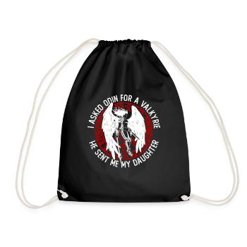 Mythologie nordique Odin Viking Dieu nordique - Sac de sport léger - noir - Devant