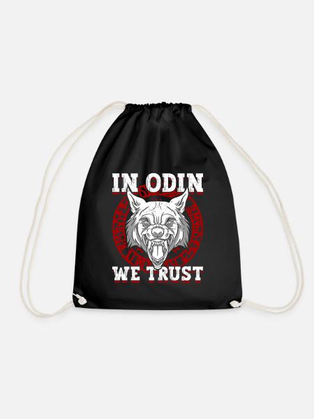 Auf Odin vertrauen wir - Nordische Mythologie - Turnbeutel - Schwarz