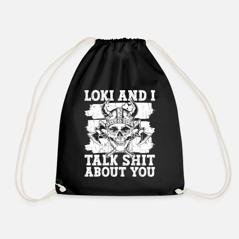 Nordische Mythologie Loki Wikinger Nordisch Gott - Turnbeutel - Schwarz
