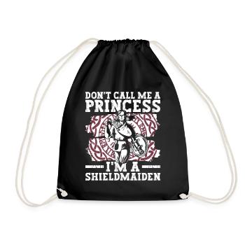 Don't Call Me A Princess I'm A Shieldmaiden - - Turnbeutel - Schwarz - Vorne