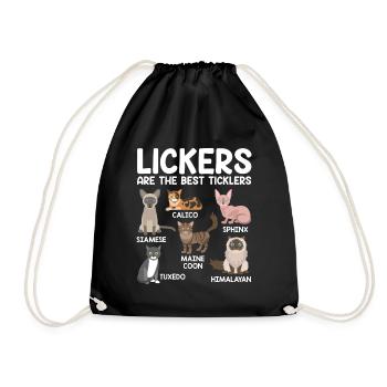 Les lécheurs drôles sont les meilleurs chatons - Sac de sport léger - noir - Devant
