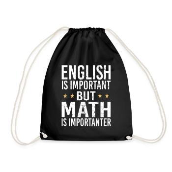 Deutsch is Important but Math is importanter - Drawstring Bag - black - Front