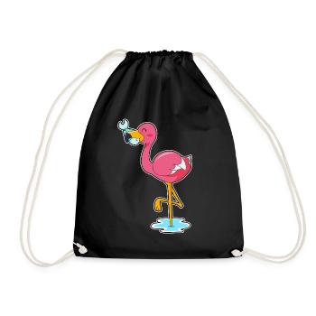 Poisson flamant rose - Sac de sport léger - noir - Devant