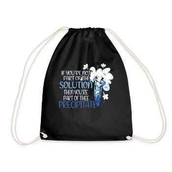 If You Are Not Part Of The Solution Lustige Lehrer - Turnbeutel - Schwarz - Vorne