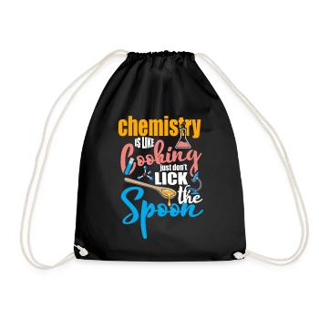 Chemistry is like cooking Funny chemist gift - Drawstring Bag - black - Front