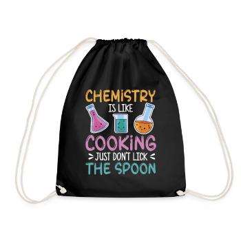 Chemistry is like cooking Funny chemist gift - Drawstring Bag - black - Front