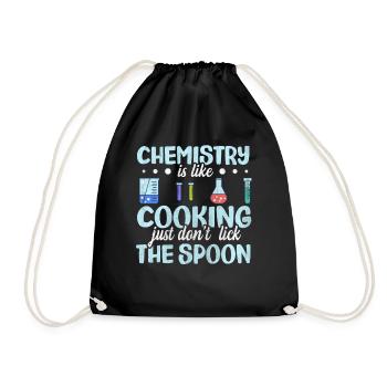 Chemistry is like cooking Funny chemist gift - Drawstring Bag - black - Front