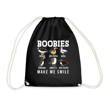 Funny Booby Seabirds Collection - Drawstring Bag - black - Front