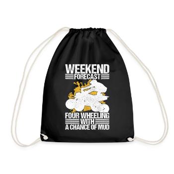 Quad Bike Quad Riders - Drawstring Bag - black - Front