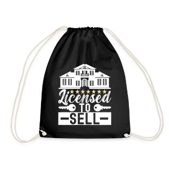 Real estate broker Markler Real Estate - Drawstring Bag - black - Front