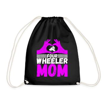 Quad Bike Quad Riders - Drawstring Bag - black - Front