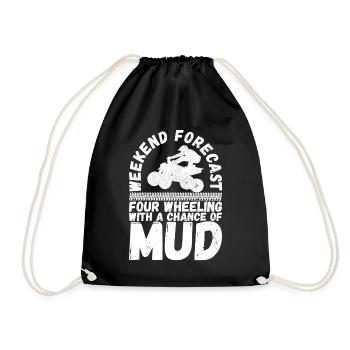 Quad Bike Quad Riders - Drawstring Bag - black - Front