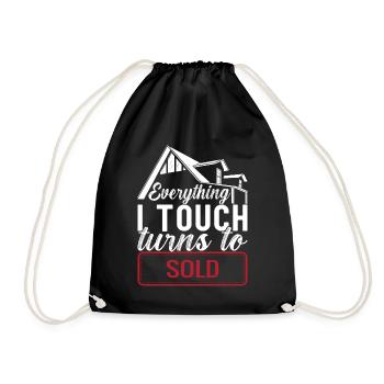 Real estate broker Markler Real Estate - Drawstring Bag - black - Front
