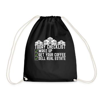 Real estate broker Markler Real Estate - Drawstring Bag - black - Front