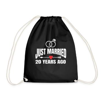 Je viens de me marier il y a 20 ans 20e anniversaire de mariage - Sac de sport léger - noir - Devant