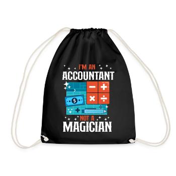 Accountant Bookkeeper Accounting - Drawstring Bag - black - Front