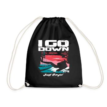 Diving Diver Gift - Drawstring Bag - black - Front