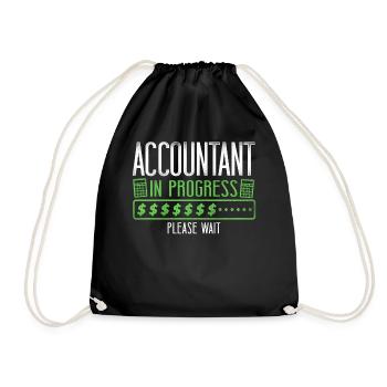 Accountant Bookkeeper Accounting - Drawstring Bag - black - Front