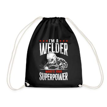 Welder Welding Vintage I'm A - Turnbeutel - Schwarz - Vorne