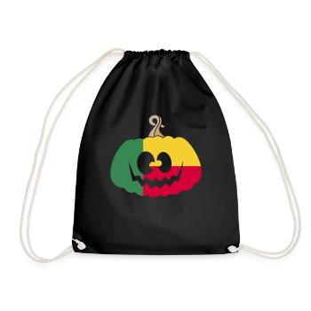 Ungarn Halloween Kürbis - Turnbeutel - Schwarz - Vorne