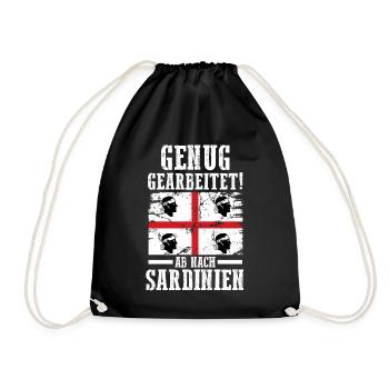 Sarde Sardische Flagge Sardegna Sardinien - Turnbeutel - Schwarz - Vorne