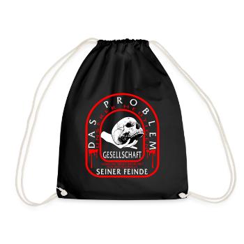 Nordisches Mythologie-Shirt, das Problem unserer - Drawstring Bag - black - Front