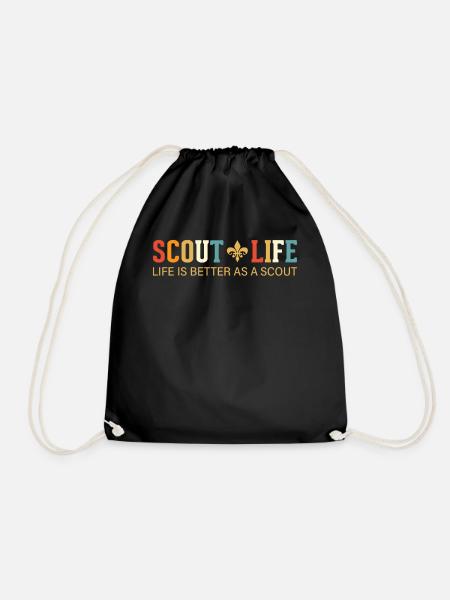 Do you have a passion for Scouting, Hiking and Cam - Drawstring Bag - black