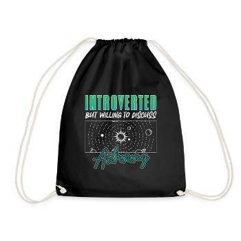 Astronomie Introvertie mais volontaire Space Moon Stars - Sac de sport léger - noir - Devant