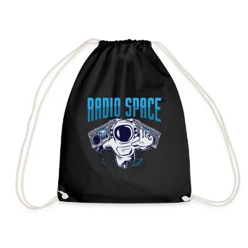 Astronomy Music Lover Radio Space Universe Stars - Drawstring Bag - black - Front