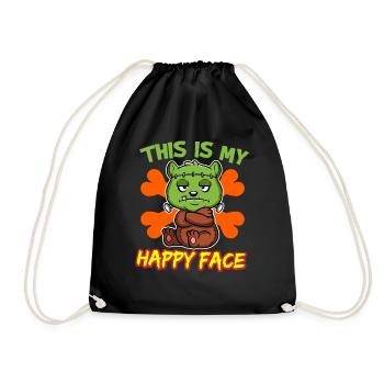 C’est mon visage heureux drôle de monstre d’Halloween - Sac de sport léger - noir - Devant