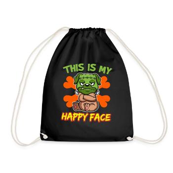 C’est mon visage heureux drôle de monstre d’Halloween - Sac de sport léger - noir - Devant