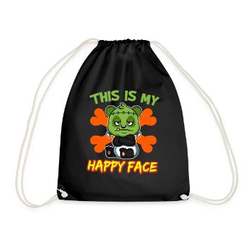 C’est mon visage heureux drôle de monstre d’Halloween - Sac de sport léger - noir - Devant
