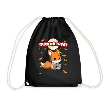 Trick Or Treat Scary Creepy Halloween Monster - Drawstring Bag - black - Front