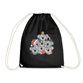 Koala Arbre de Noël Drôle d’Animal Noël - Sac de sport léger - noir - Devant