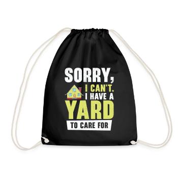 New Homeowner Housewarming Front Yard Back Yard - Drawstring Bag - black - Front