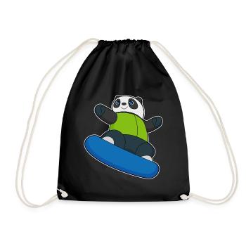 Panda Snowboarder Snowboard - Sac de sport léger - noir - Devant