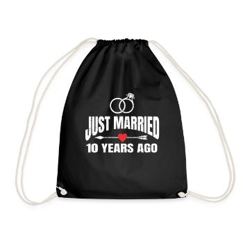 Je viens de me marier il y a 10 ans 10e anniversaire de mariage - Sac de sport léger - noir - Devant