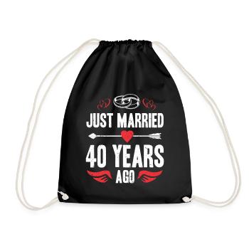 Je viens de me marier il y a 40 ans 40e anniversaire de mariage - Sac de sport léger - noir - Devant