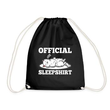 Chemise de sommeil officielle chat - Sac de sport léger - noir - Devant