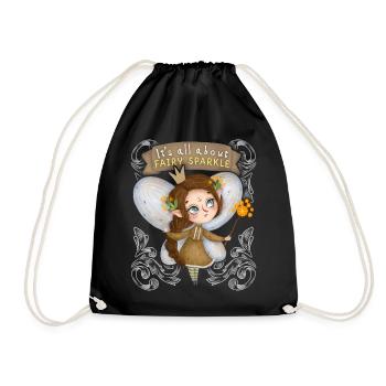Fées, conte de fées, dicton, fée marraine, fairycore - Sac de sport léger - noir - Devant