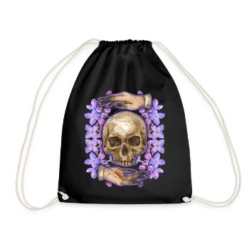 Dia-De-Los-Muertos, Crâne de sucre, Crâne, Crâne - Sac de sport léger - noir - Devant