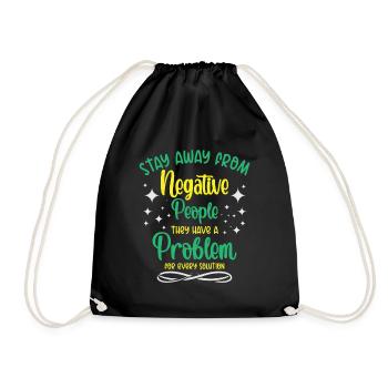 Problem Solution Critical Thinkers Positive - Drawstring Bag - black - Front