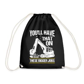 Vintage You'll Have That On These Bigger Jobs - Drawstring Bag - black - Front
