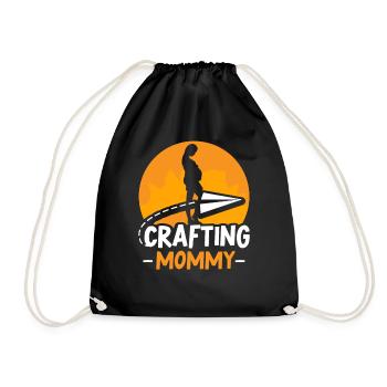 Crafts Mama Hobbyist Mother Crafts - Drawstring Bag - black - Front