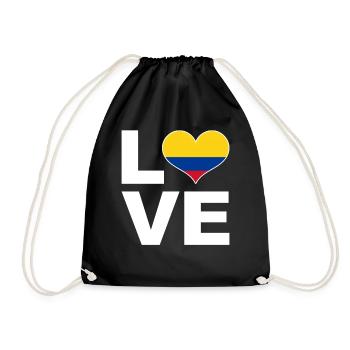 J’aime colombie drapeau de cœur Colombie - Sac de sport léger - noir - Devant