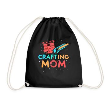 Crafts Mama Hobbyist Mother Craft - Drawstring Bag - black - Front