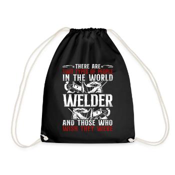 Welder Welding Vintage There Are - Turnbeutel - Schwarz - Vorne