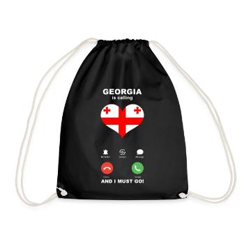 La Géorgie appelle Georgia Heart Souvenir - Sac de sport léger - noir - Devant